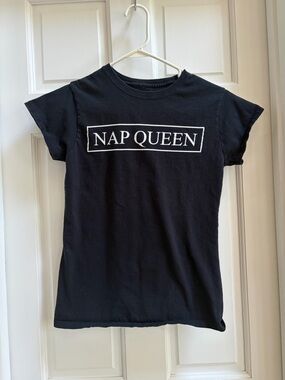 Nap Queen Black Short Sleeve Tee